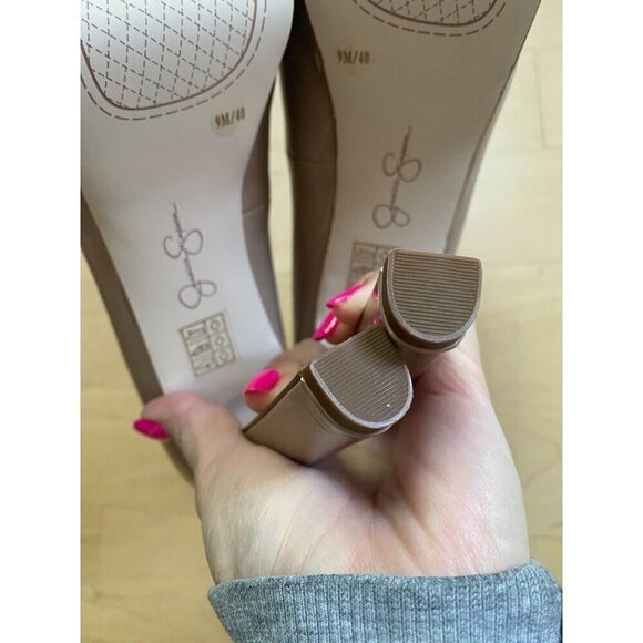 Jessica Simpson "Nellah" patent platform heel sz 9 NEW -FLAW - mark on front - Picture 4 of 6